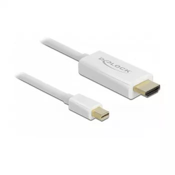 Adaptador de cabo de vídeo DeLOCK 83707 Mini DisplayPort para HDMI 2m branco