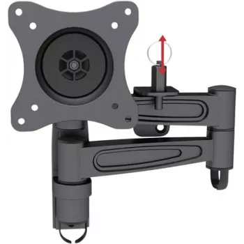 Suporte de parede SpeaKa professional 1232719 para ecrãs de 13–27 polegadas, inclinável