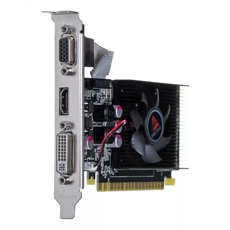 Placa gráfica BIOSTAR GeForce GT 610 — 2 GB GDDR3, 64 bits, PCIe x16, 700 MHz