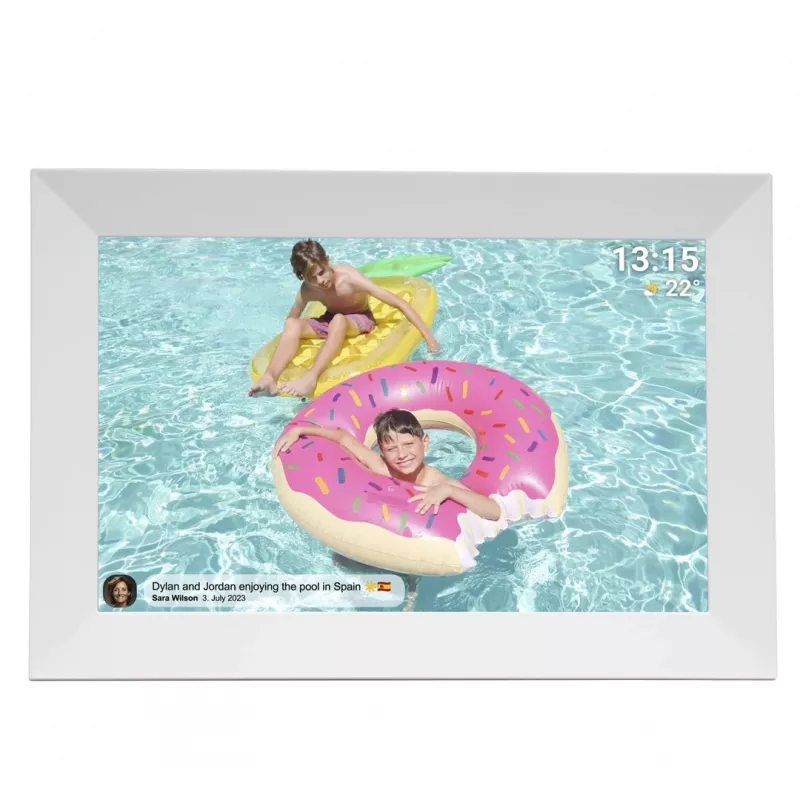 Moldura digital Denor com FRAMEO 10.1 16GB branca