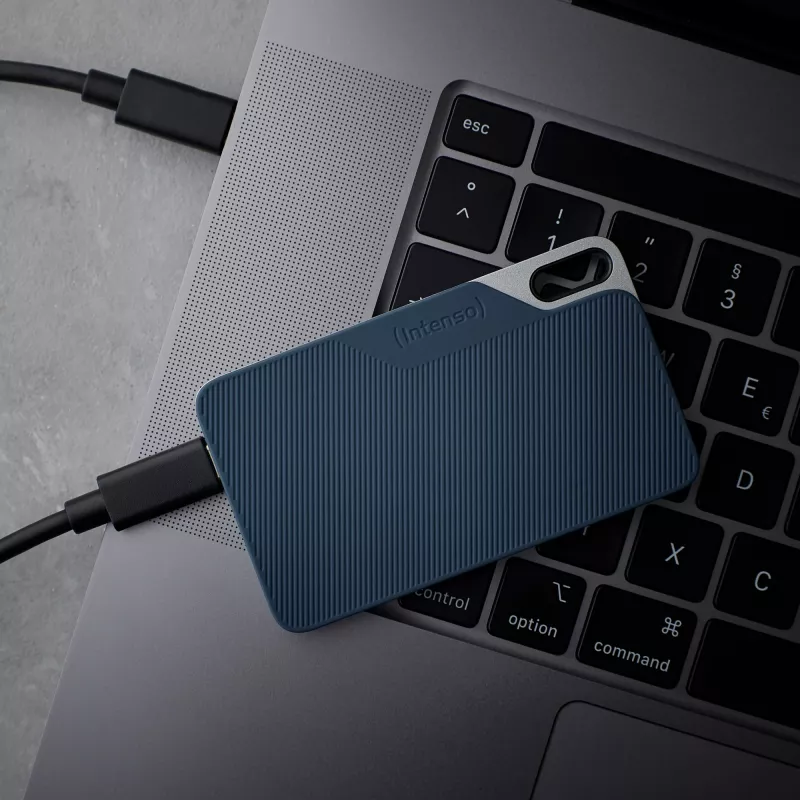 Unidade SSD Intenso 250GB USB Type-C 3.2 Gen 1 azul cinzento