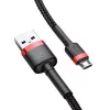 Cabo Micro-USB Baseus Cafule 1,5A 2 m (vermelho e preto)