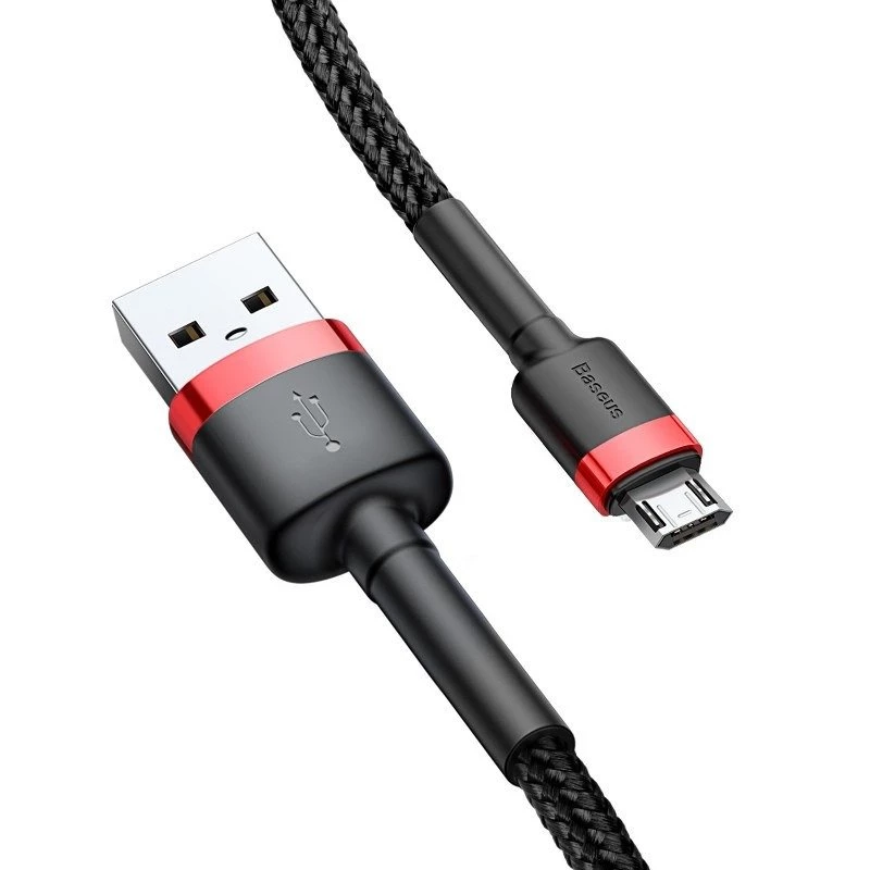 Cabo Micro-USB Baseus Cafule 1,5A 2 m (vermelho e preto)