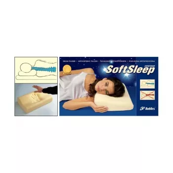 Almofada ortopédica Mobilex SoftSleep tamanho L, espuma ergonómica, 500×300×120 mm, densidade 50 kg/m³
