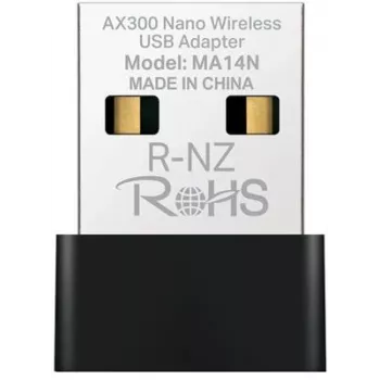 Adaptador USB WLAN MERCUSYS MA14N — USB Type-A, 2,4 GHz single-band, até 287 Mbit/s, preto