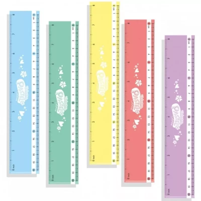 Réguas pastel Colorino 20 cm