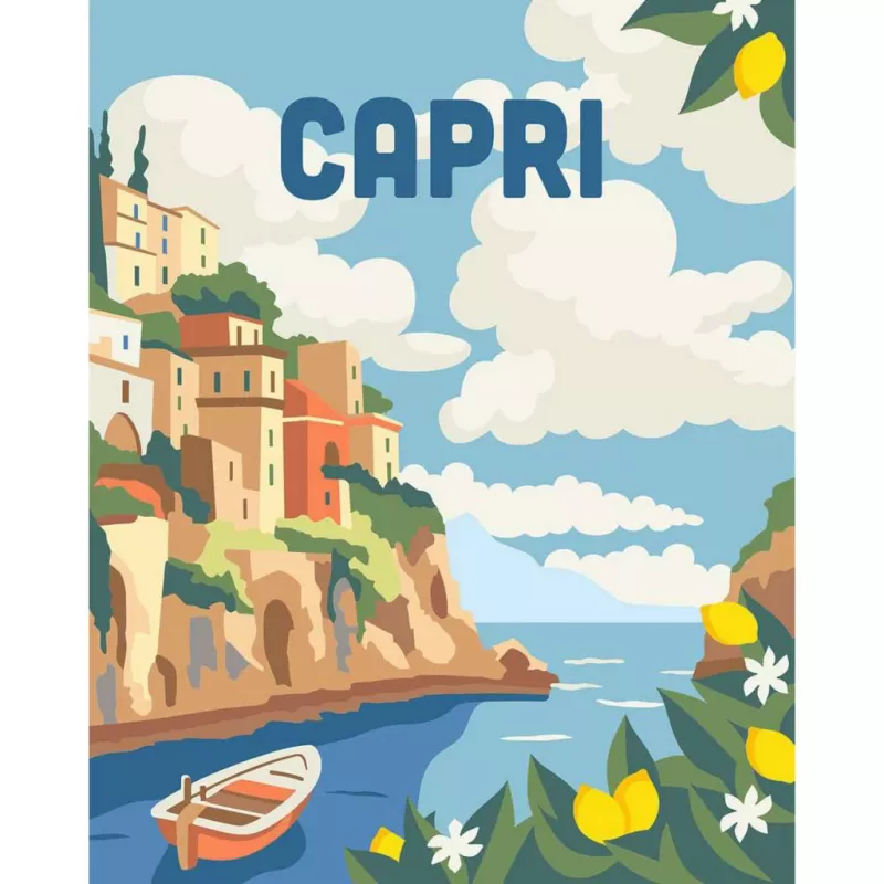 Conjunto de pintura Ravensburger CreArt Capri – conjunto de pintura em tela da Ravensburger