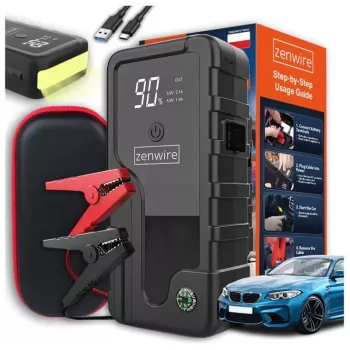 Powerbank de arranque automóvel zenwire CY16 6400 mAh – booster portátil para baterias de 12 V