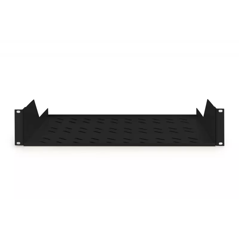 Digitus | Prateleira 2U para racks | DN-19 TRAY-2-SW | preto | Perfeita para armazenar componentes não adequados para 483 mm (19