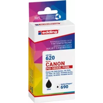 Edding cartucho de tinta EDD-620 preto compatível com Canon PGI-580XXL BK