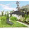 Guarda-sol de jardim Extralink dobrável 3 m, grande, grafite