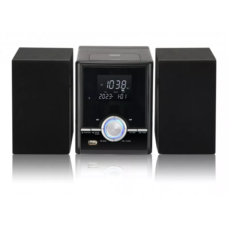 Sistema de áudio Torre Eltra JOWISZ BT CD USB preto – sistema de altifalantes de coluna com Bluetooth, leitor de CD e USB