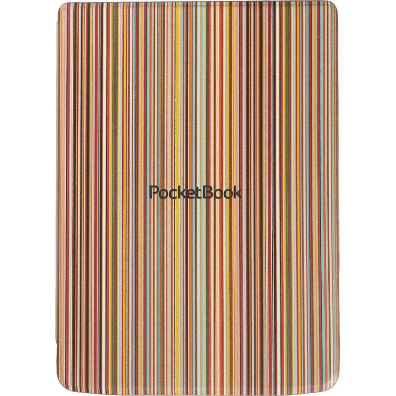 Capa PocketBook Shell H-S-743-CL-WW para InkPad 4 / Color 2 / Color 3 de 7,8 polegadas, riscas coloridas