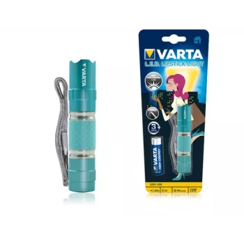 Lanterna de mão Varta LED Lipstick Light rosa turquesa