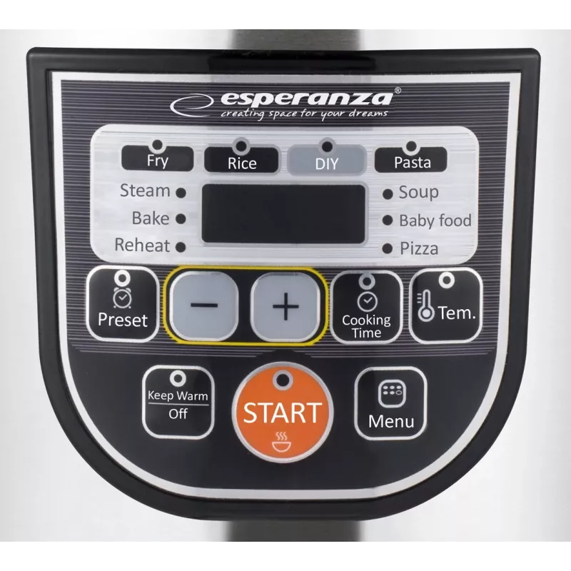 Panela elétrica ESPERANZA EKG011, capacidade 5 L, 860 W, preto/aço inoxidável