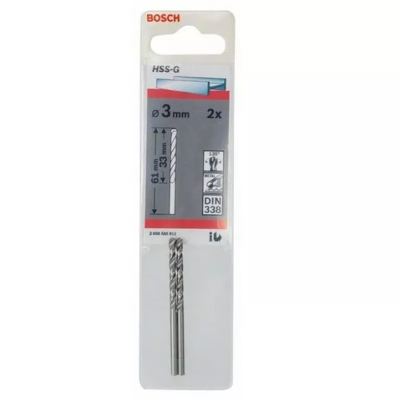 Broca helicoidal Bosch broca para metal HSS-G DIN 338