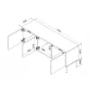 Móvel de TV Cama INSERTO 3D 143.5x40x61.5 cashmere + LED