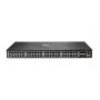 HPE - Série Aruba - Aruba 6300F - Switch - L3 - gerido - 48 x 10/100/1000 + 4 x 1 Gigabit / 10 Gigabit / 25 Gigabit / 50 Gigabit SFP56 (Uplink / Stacking) frente e lateral para trás