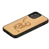 Capa para telemóvel Man and Wood para iPhone 12 mini — gato impresso com peixe vermelho