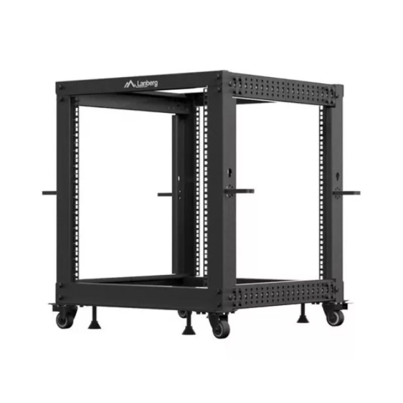 Caixa rack LANBERG Open Rack OR01-6112-B 12U 600x600 ajustável preto