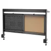 Divisória / organizador de secretária Ergo Office, carga máx. 10 kg, quadro branco, largura 1116 mm, preto, ER-301 B