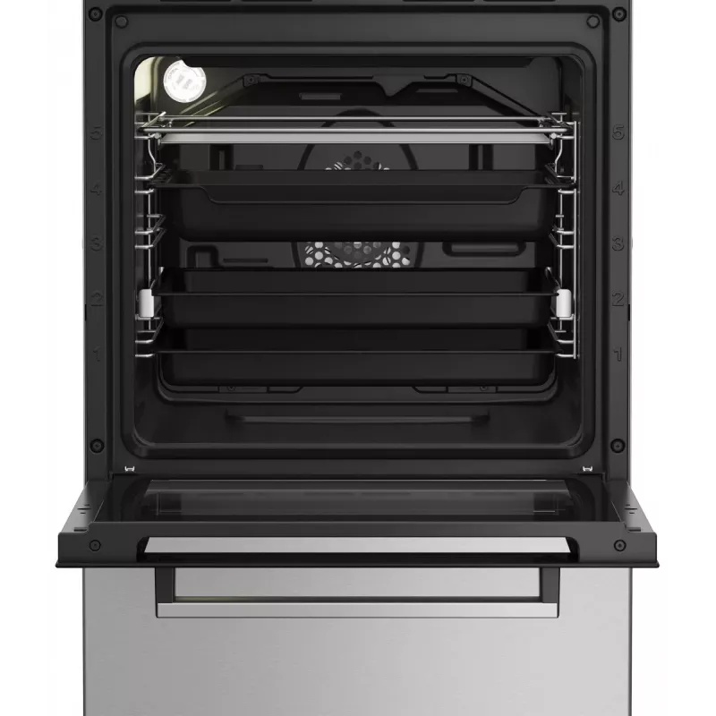 Fogão a gás e elétrico BEKO FSM52330DX, 5 queimadores, 60 cm, classe de eficiência energética A