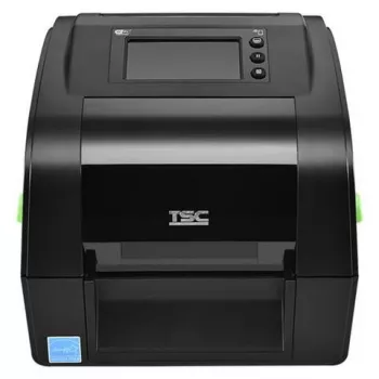 Impressora de etiquetas TSC TH240T, verão, 8 pontos/mm (203 dpi), ecrã, relógio em tempo real, USB, USB Host, RS232, Ethernet, kit (USB), transferência térmica, resolução: 8 pontos/mm (203 dpi), largura do suporte (má