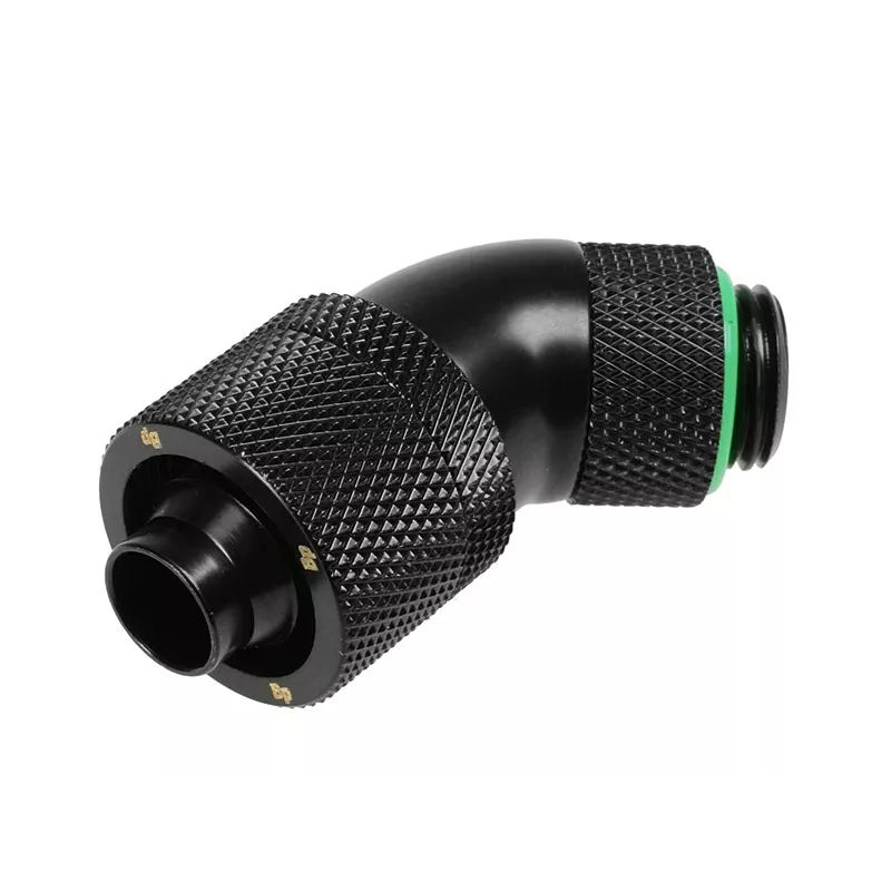 Conector BitsPower BP-MB45R2CPF-CC3U em latão para refrigeração líquida de computador, preto e verde