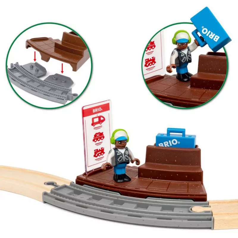 World - Conjunto de comboio com motor de corda, veículo de brincar