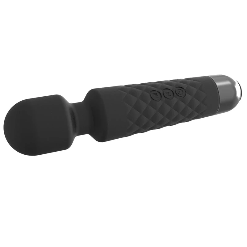 Massageador de clítoris Erolab Wand-M preto — recarregável, à prova de água
