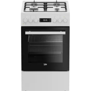 Placa de gás e forno elétrico BEKO FSM51339DWDS 50 cm, branco, classe energética A