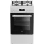 Placa de gás e forno elétrico BEKO FSM51339DWDS 50 cm, branco, classe energética A