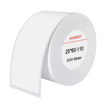 Etiquetas térmicas NIIMBOT 25 x 60 mm brancas, 110 unidades