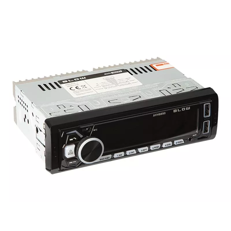 Rádio auto BLOW AVH-8890 FM 45W com Bluetooth, USB, AUX e ecrã LCD