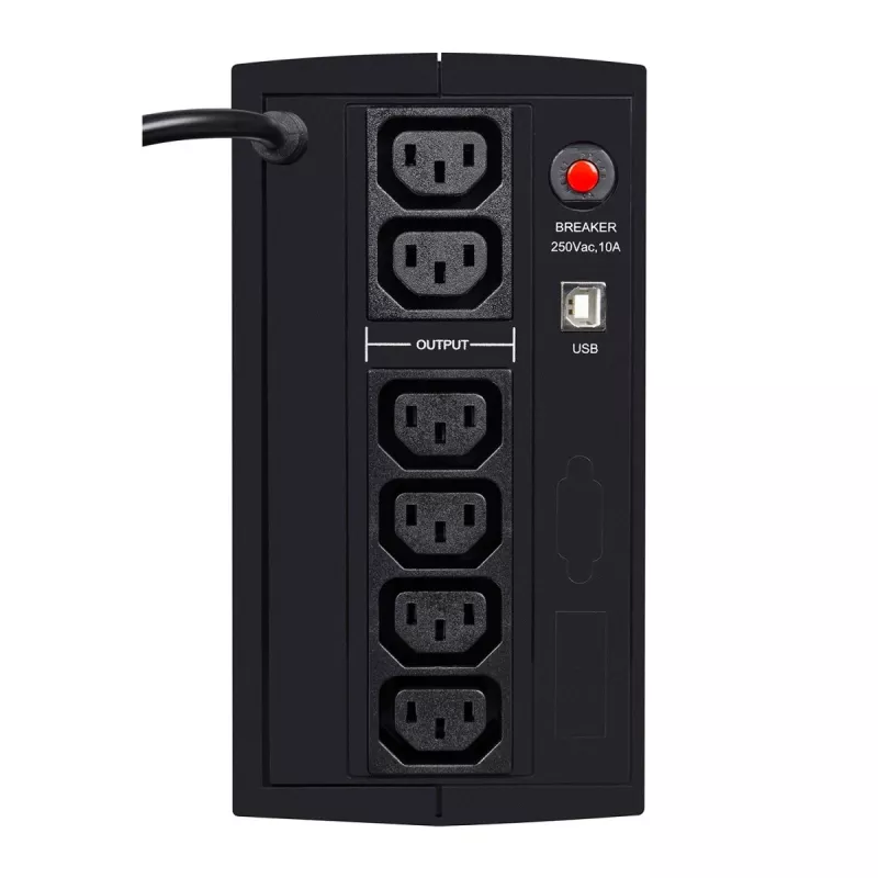 EVER DUO 850 AVR USB - UPS - AC 230 V - 550 Watt - 850 VA - monofásico - 2 x bateria 5 Ah - USB - tomadas de saída: 6