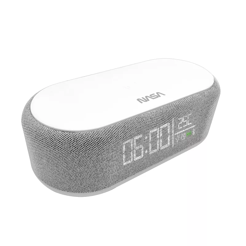 Coluna Bluetooth, despertador e carregador sem fios Nasa SPC400