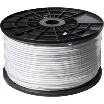 Cabo coaxial ShiverPeaks BS81900-8 100 m branco cobre