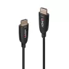 Cabo HDMI híbrido de fibra ótica Lindy 10m 8K60, 10 m, HDMI tipo A (standard), HDMI tipo A (standard), 48 Gbit/s, preto