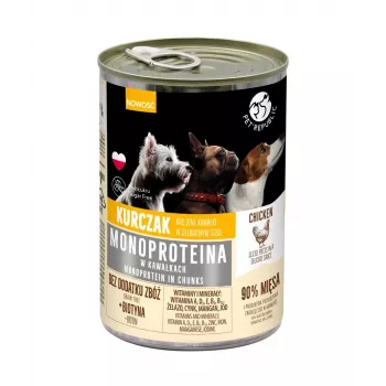 Ração húmida para cães PetRepublic monoproteína frango saco de 400 g