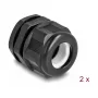 Prensa-cabos DeLOCK EX M25 preto 2 unid. poliamida