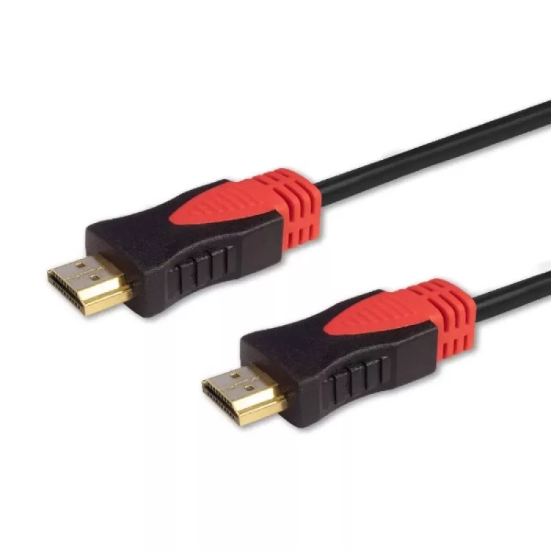 Cabo HDMI SAVIO CL-95 1,5 m — HDMI Type-A para A, HDMI 2.0, 18 Gbit/s, 600 MHz, 4K@60Hz, contactos dourados, Ethernet, bainha PVC
