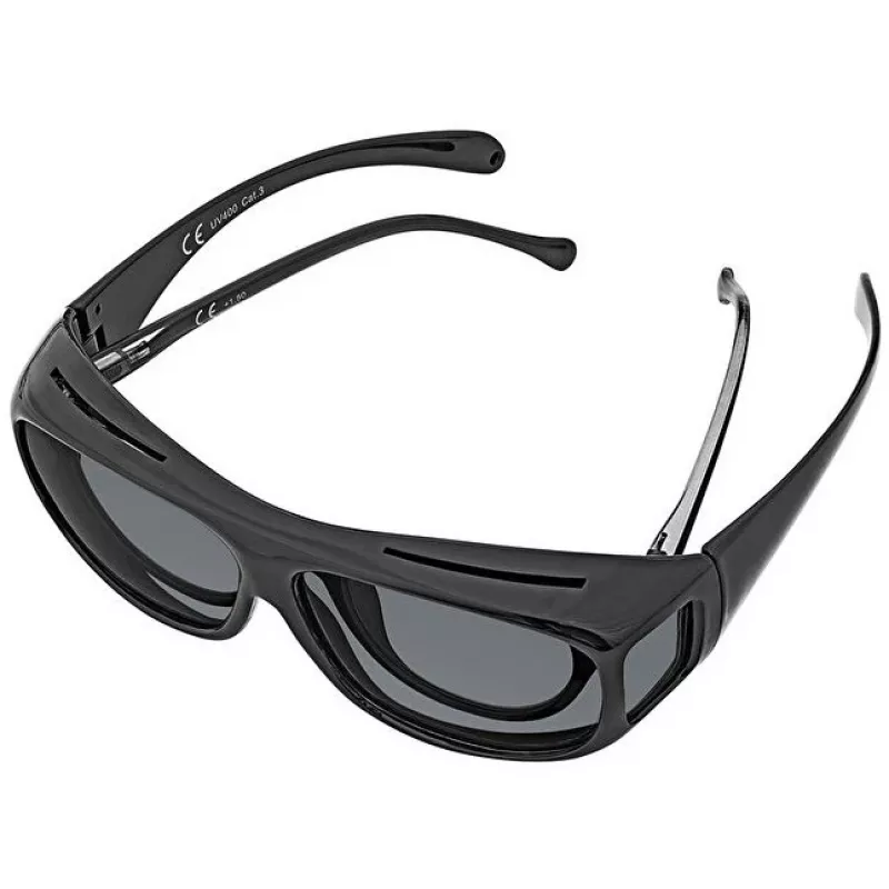 Óculos de sol WEDO 271 48599 oval, wrap-around, unissexo, lentes polarizadas, design sobre-óculos