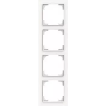 Moldura de cobertura BJ 4 módulos 1724-44M Busch-art linear branco estúdio mate 1 (2CKA001754A4862)