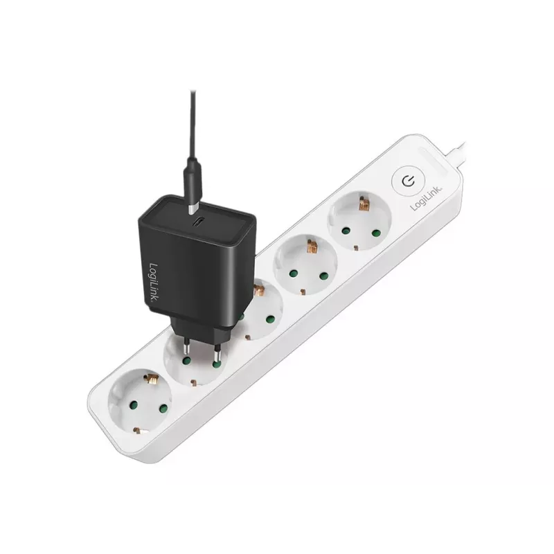 LogiLink LPS246. Comprimento do cabo: 1,5 m, Número de tomadas AC: 5 tomadas AC, Suporte de posicionamento: Interior. Tensão de entrada AC: 250 V, Máx