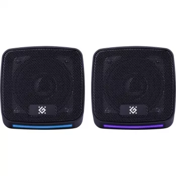 Altifalantes para PC DEFENDER J3 2.0 6W LED USB, 2×3W RMS, 90–20000 Hz, 3,5 mm, preto