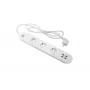 Régua de tomadas inteligente Denver SHP-300U 3 tomadas AC tipo E 4 branco