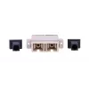 Adaptador de fibra ótica Extralink SC/UPC multimodo duplex, conector fêmea–conector fêmea, cinzento