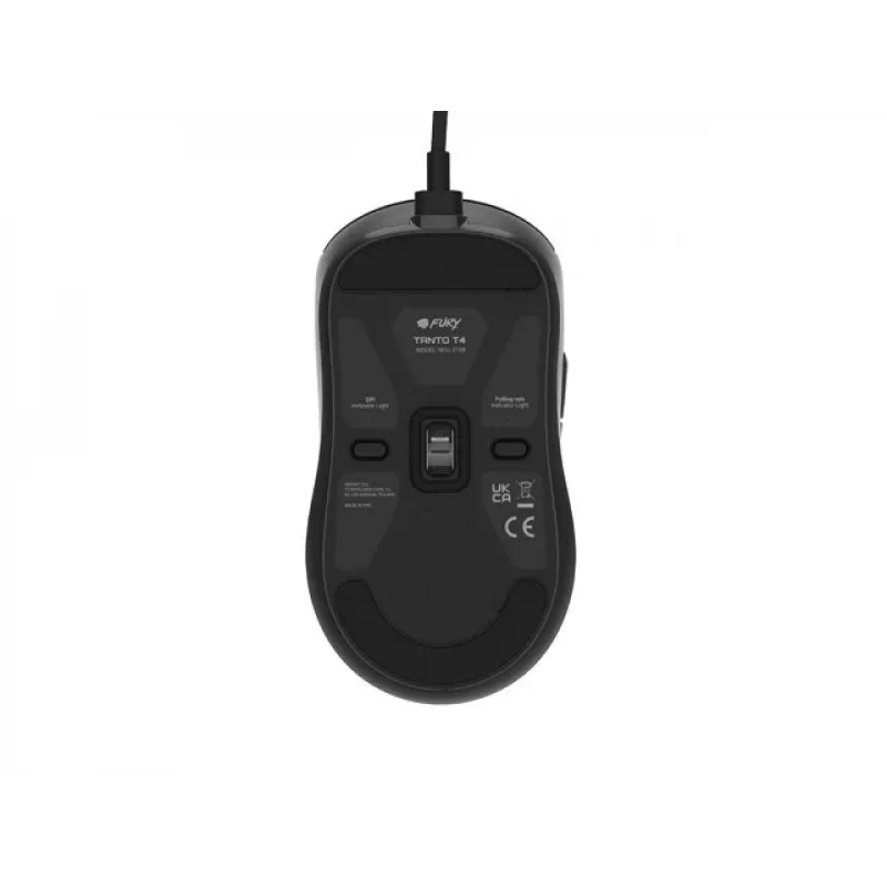 RATO GAMING FURY TANTO T4 12000DPI RGB PRETO PROGRAMÁVEL