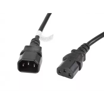 Cabo de alimentação Lanberg CA-C13E-11CC-0030-BK preto 3 m conector macho C13 conector macho C14 (CA-C13E-11CC-0030-BK)