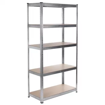 Estante de armazém GreenBlue GB378 metal galvanizado 5 prateleiras, aço galvanizado, 900×400 mm, máx. 75 kg por prateleira
